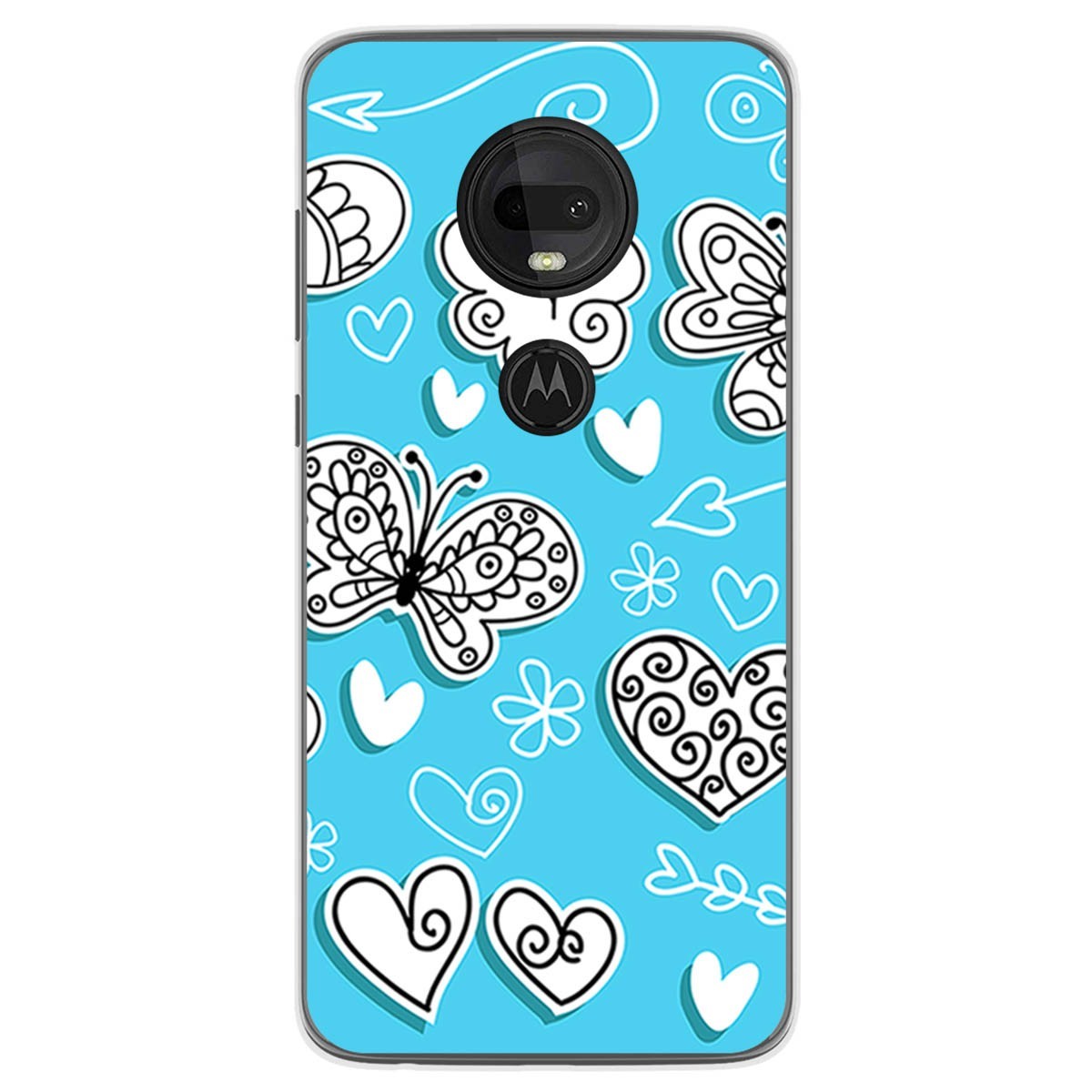 Funda Gel Tpu para Motorola Moto G7 / G7 Plus diseño Mariposas Dibujos