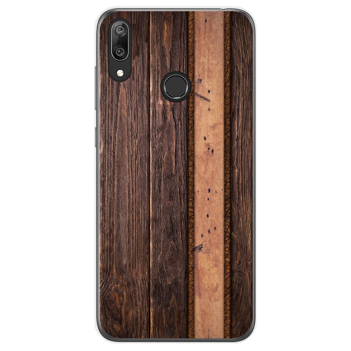 Funda Gel Tpu para Huawei Y7 2019 diseño Madera 05 Dibujos