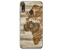 Funda Gel Tpu para Huawei Y7 2019 diseño Madera 07 Dibujos