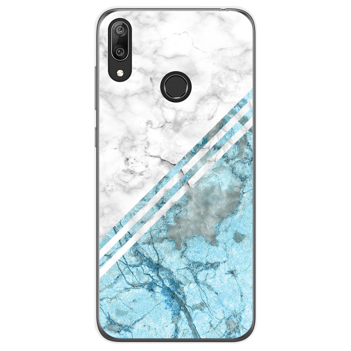Funda Gel Tpu para Huawei Y7 2019 diseño Mármol 02 Dibujos
