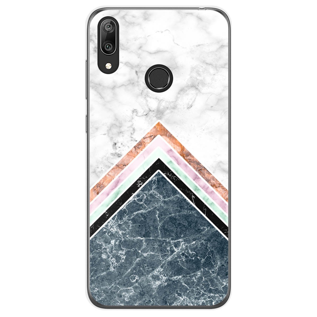 Funda Gel Tpu para Huawei Y7 2019 diseño Mármol 05 Dibujos