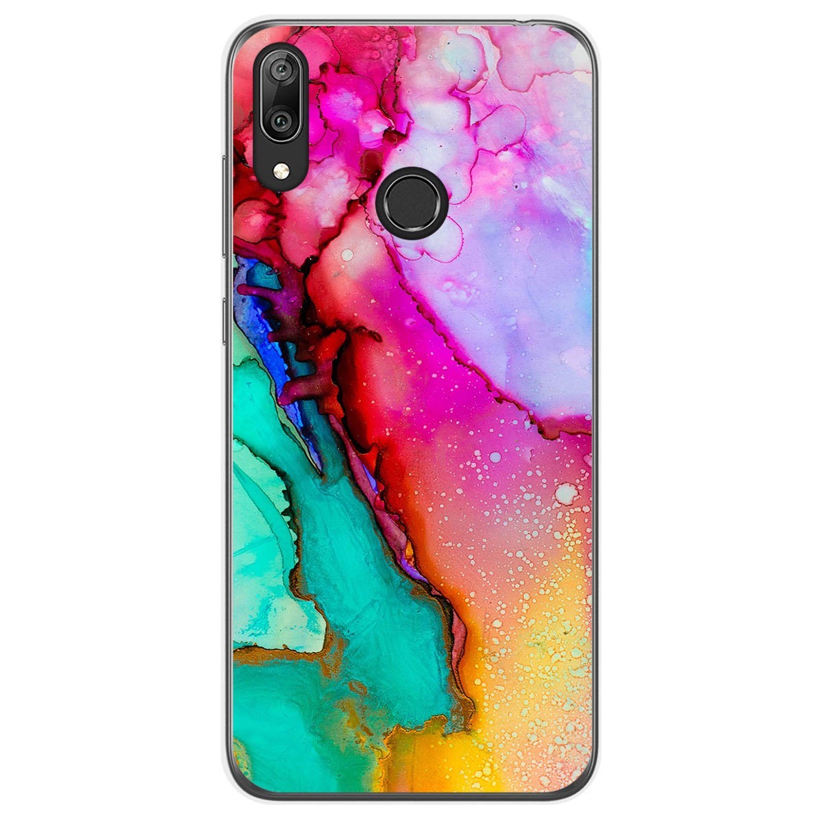 Funda Gel Tpu para Huawei Y7 2019 diseño Mármol 15 Dibujos