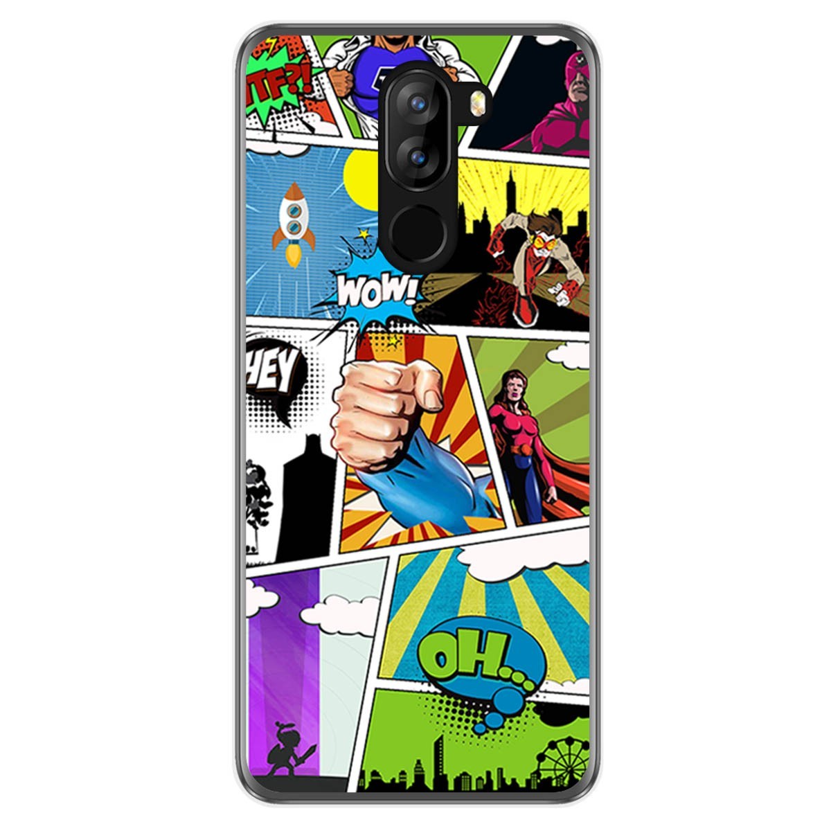 Funda Gel Tpu para Doogee X60 / X60L diseño Comic Dibujos