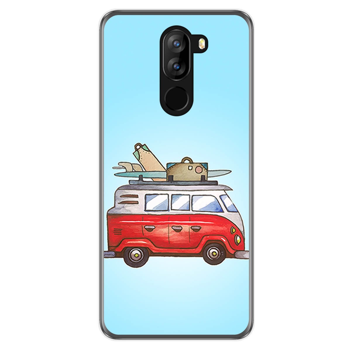 Funda Gel Tpu para Doogee X60 / X60L diseño Furgoneta Dibujos