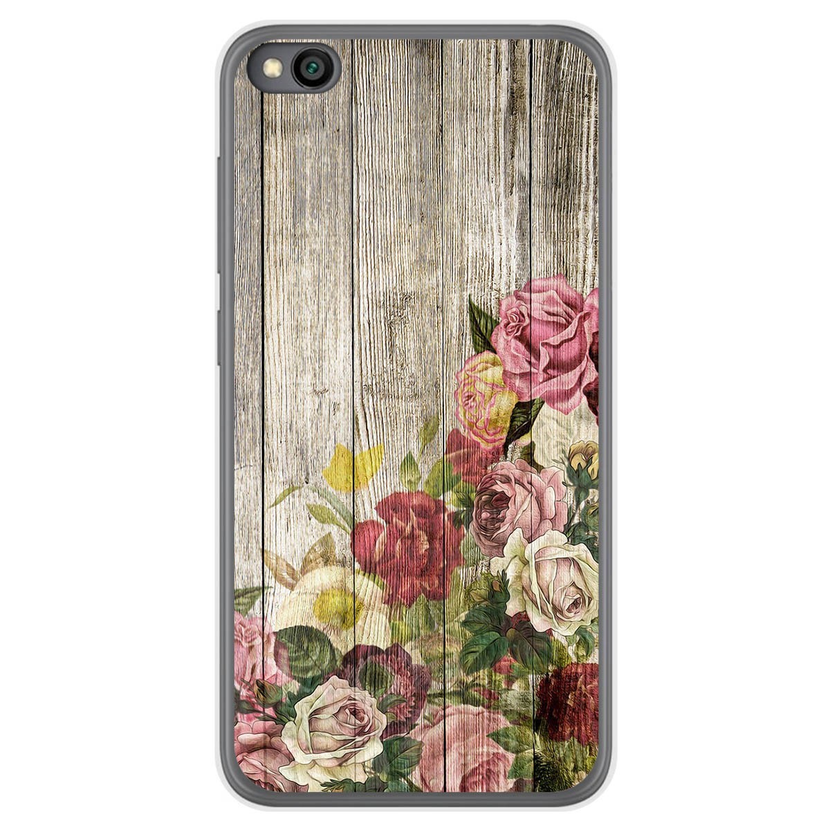 Funda Gel Tpu para Xiaomi Redmi Go diseño Madera 08 Dibujos