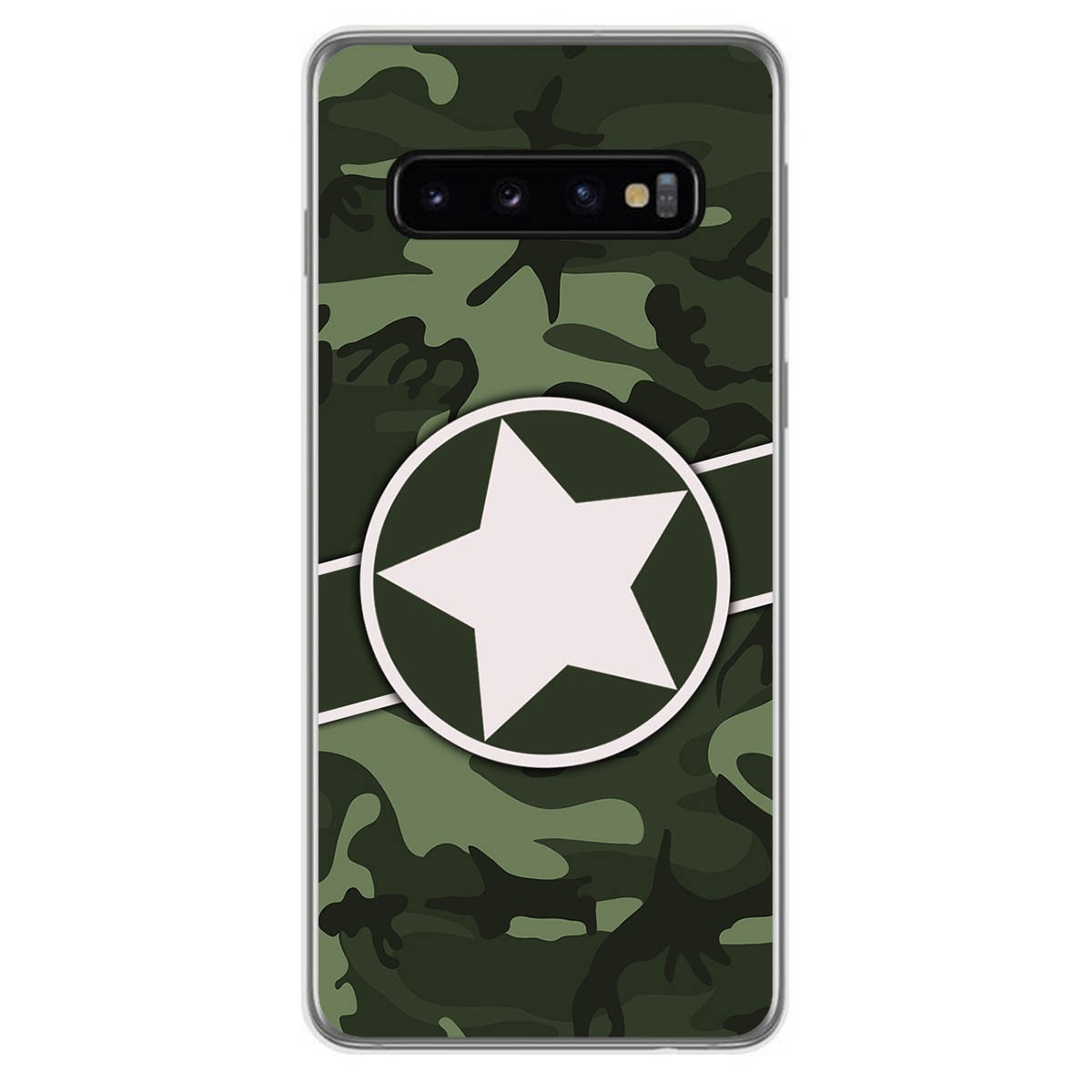 Funda Gel Tpu para Samsung Galaxy S10 Plus diseño Camuflaje 01 Dibujos