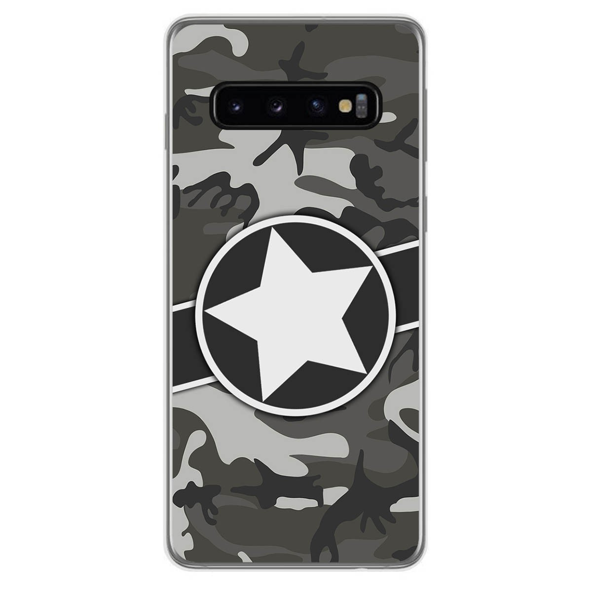 Funda Gel Tpu para Samsung Galaxy S10 Plus diseño Camuflaje 02 Dibujos