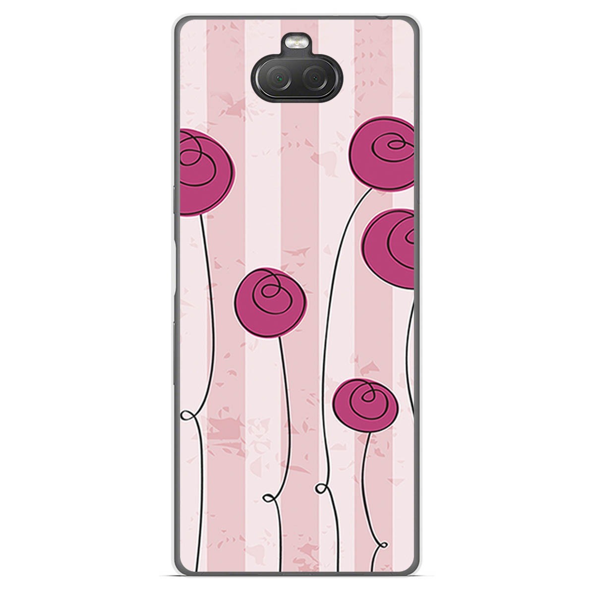 Funda Gel Tpu para Sony Xperia 10 diseño Flores Vintage Dibujos