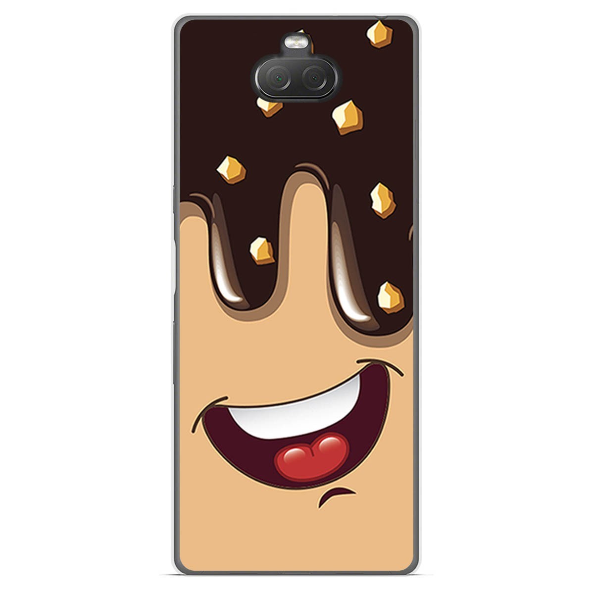Funda Gel Tpu para Sony Xperia 10 diseño Helado Chocolate Dibujos