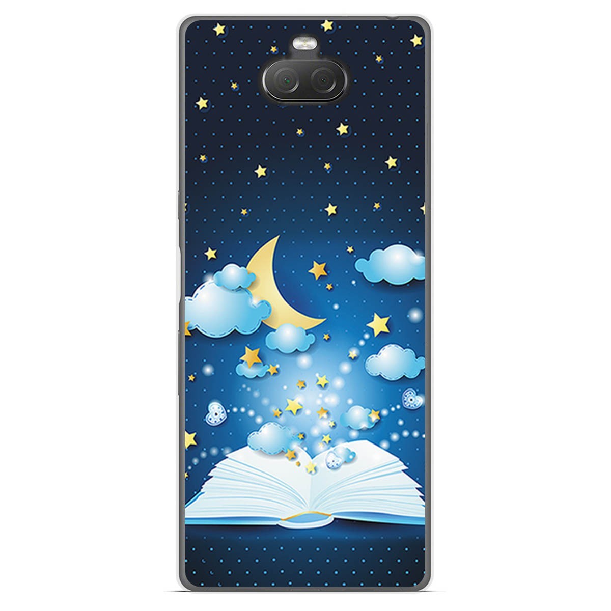 Funda Gel Tpu para Sony Xperia 10 diseño Libro Cuentos Dibujos
