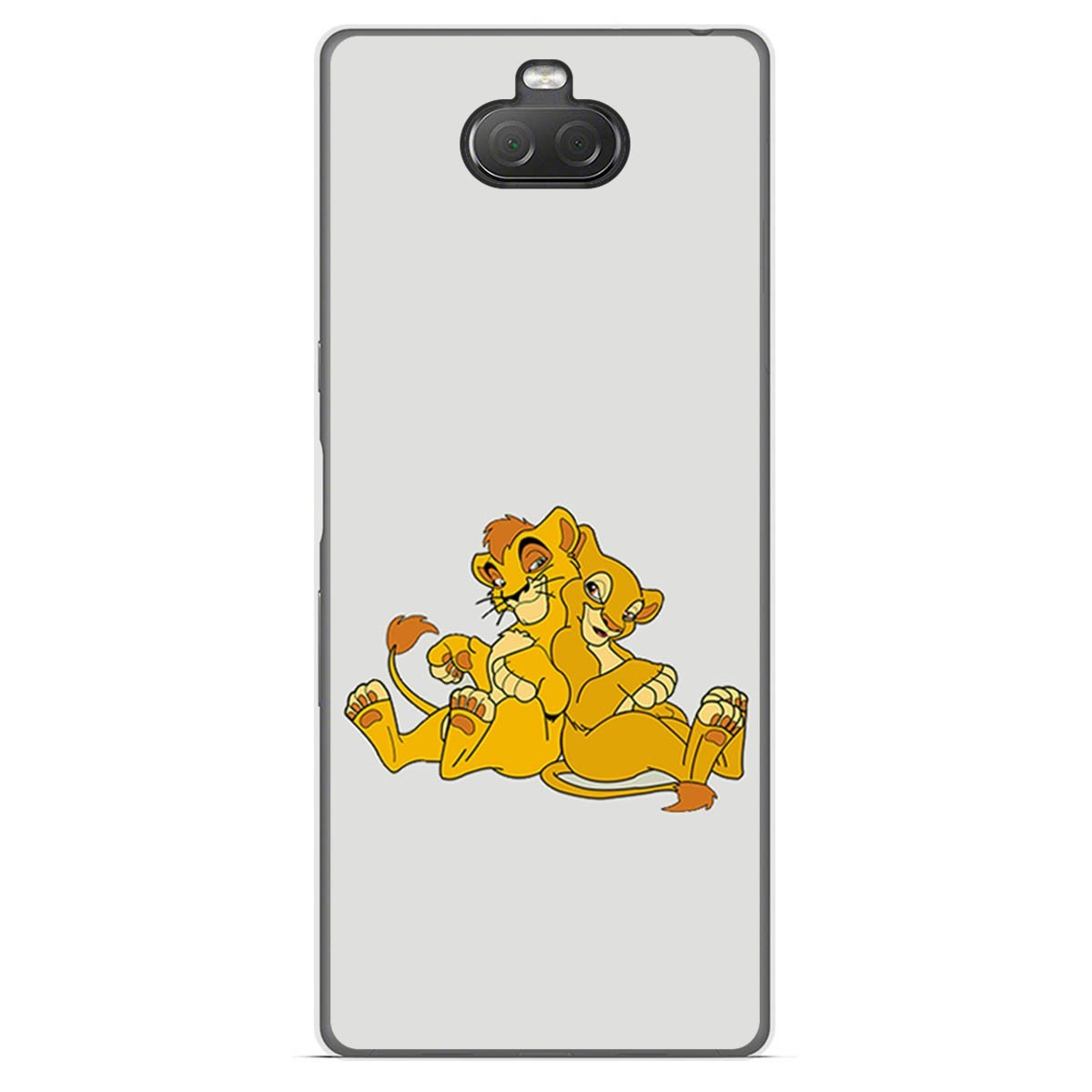 Funda Gel Tpu para Sony Xperia 10 diseño Leones Dibujos