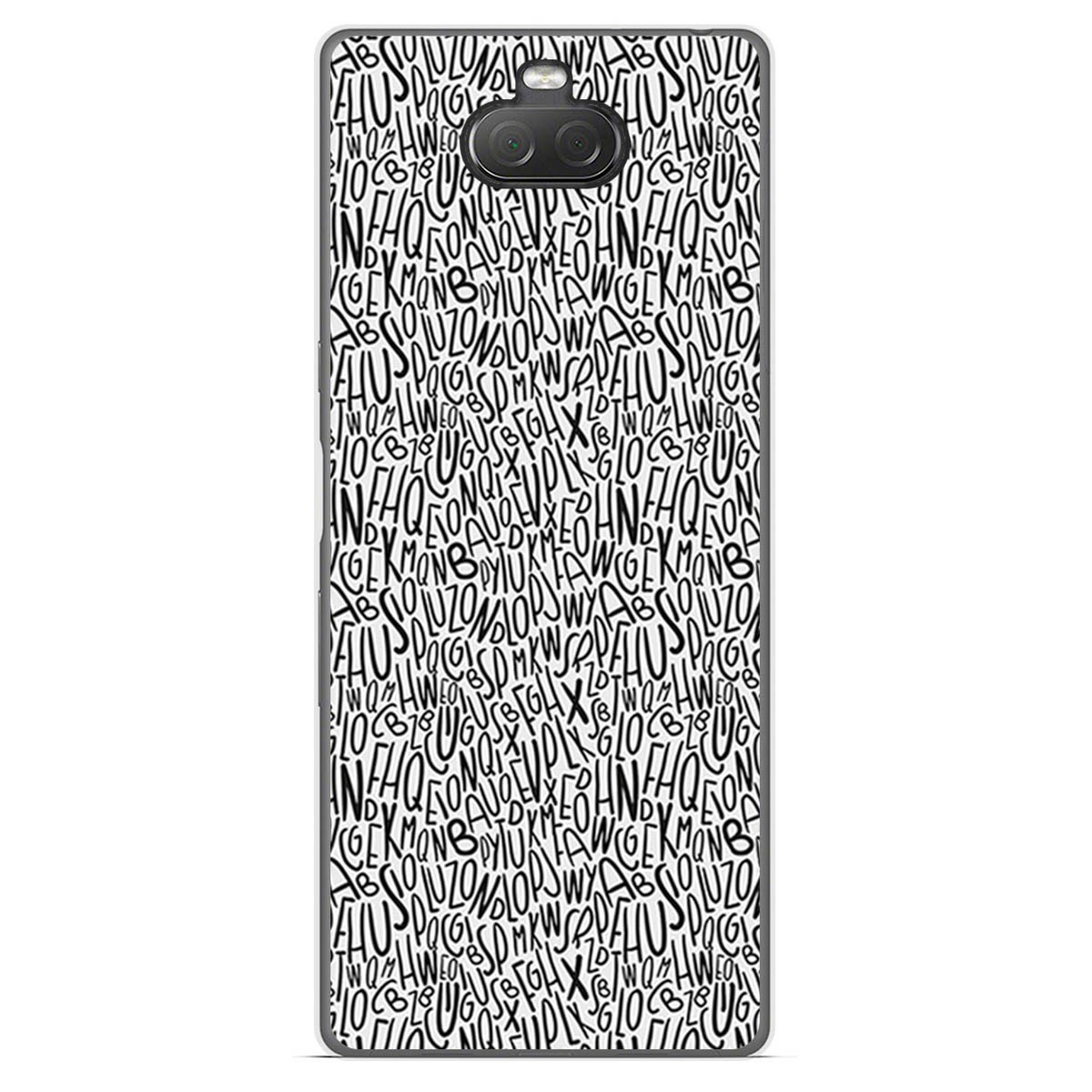 Funda Gel Tpu para Sony Xperia 10 diseño Letras Dibujos