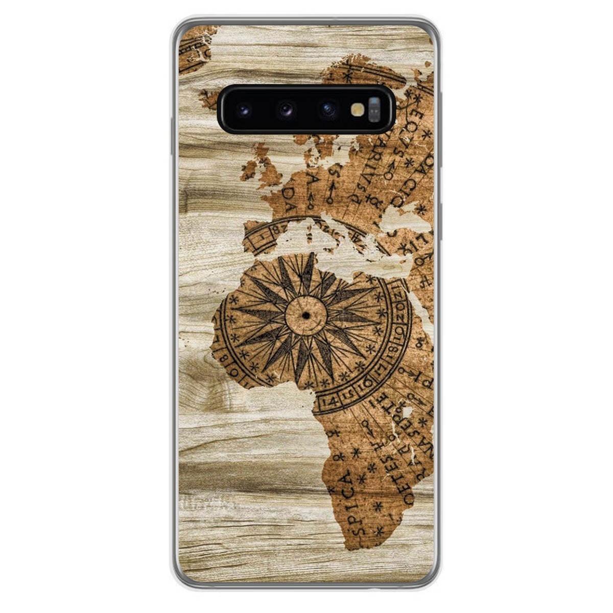 Funda Gel Tpu para Samsung Galaxy S10 Plus diseño Madera 07 Dibujos