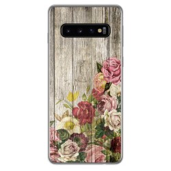Funda Gel Tpu para Samsung Galaxy S10 Plus diseño Madera 08 Dibujos