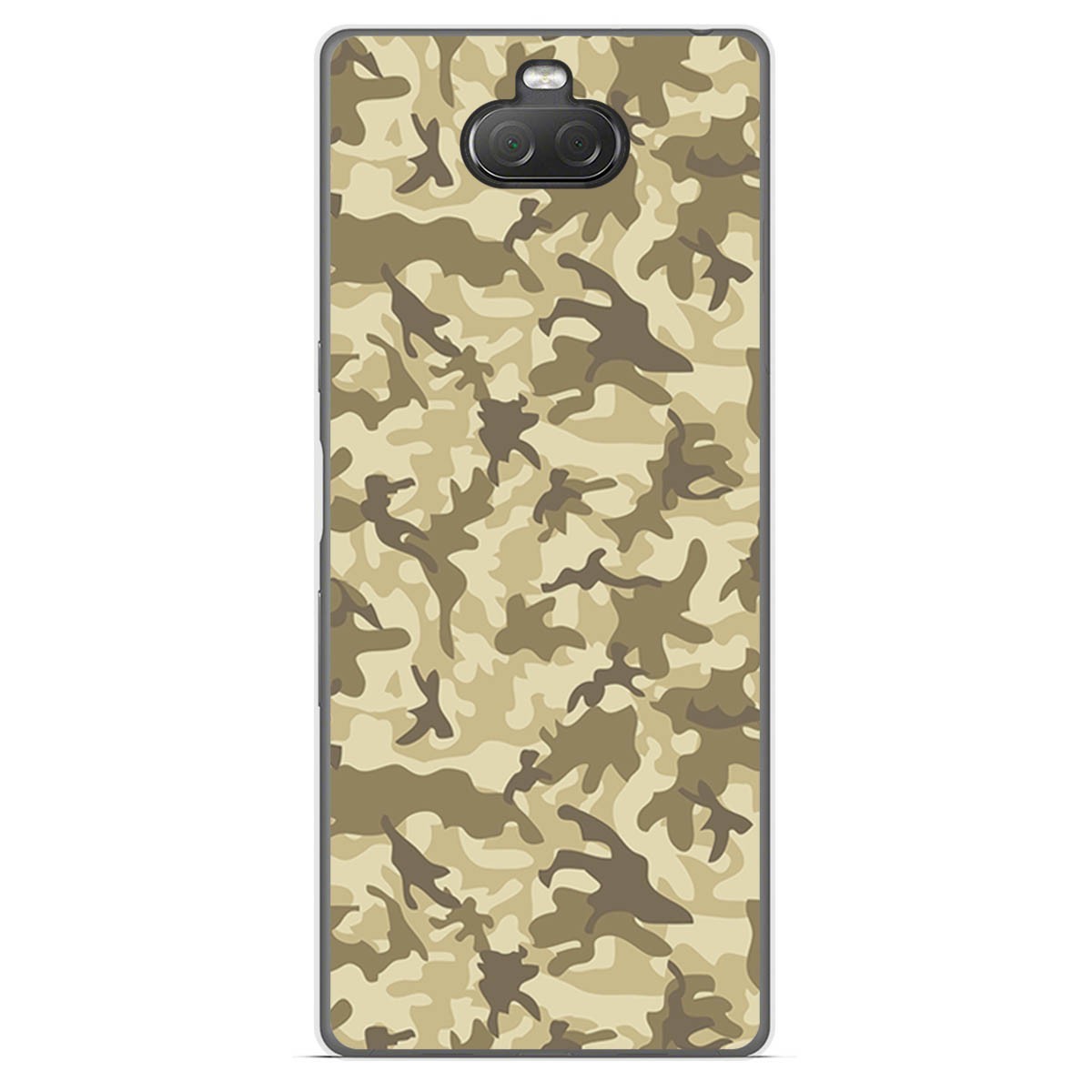 Funda Gel Tpu para Sony Xperia 10 diseño Sand Camuflaje Dibujos