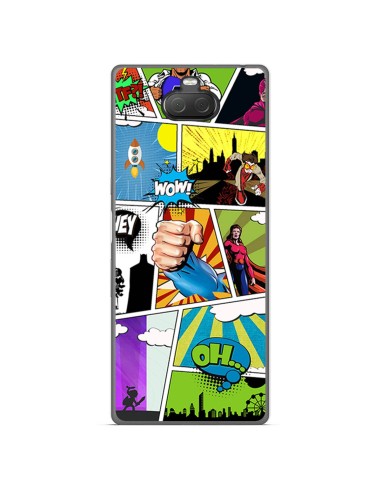 Funda Gel Tpu para Sony Xperia 10 Plus diseño Comic Dibujos
