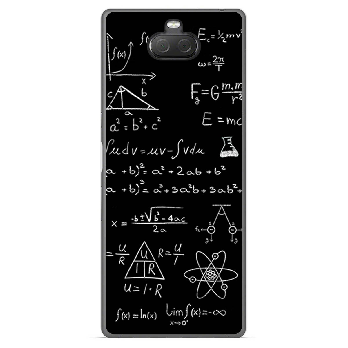 Funda Gel Tpu para Sony Xperia 10 Plus diseño Formulas Dibujos