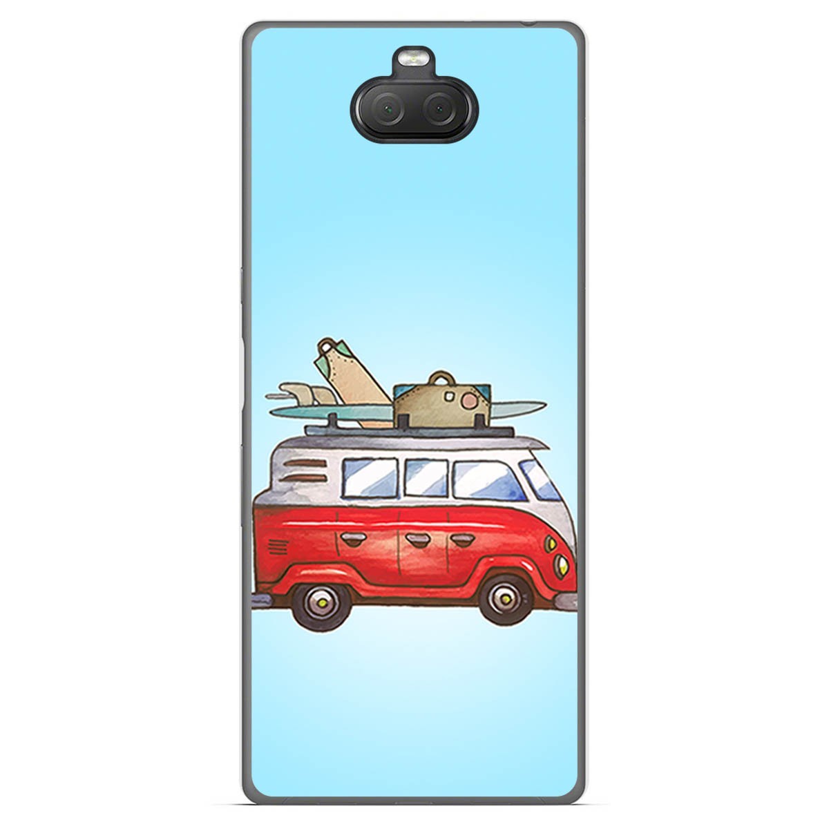 Funda Gel Tpu para Sony Xperia 10 Plus diseño Furgoneta Dibujos