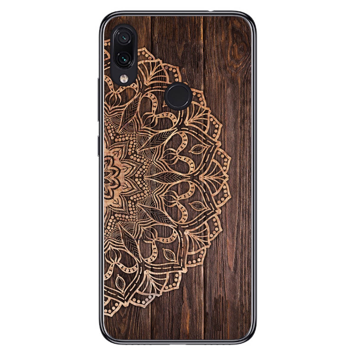 Funda Gel Tpu para Xiaomi Redmi Note 7 diseño Madera 06 Dibujos