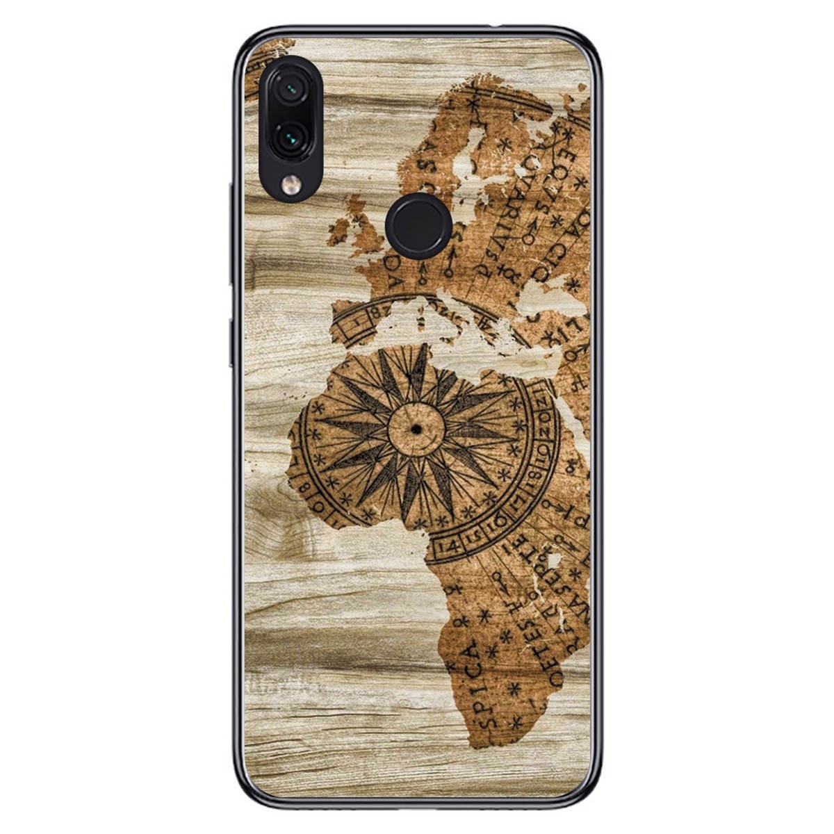 Funda Gel Tpu para Xiaomi Redmi Note 7 diseño Madera 07 Dibujos