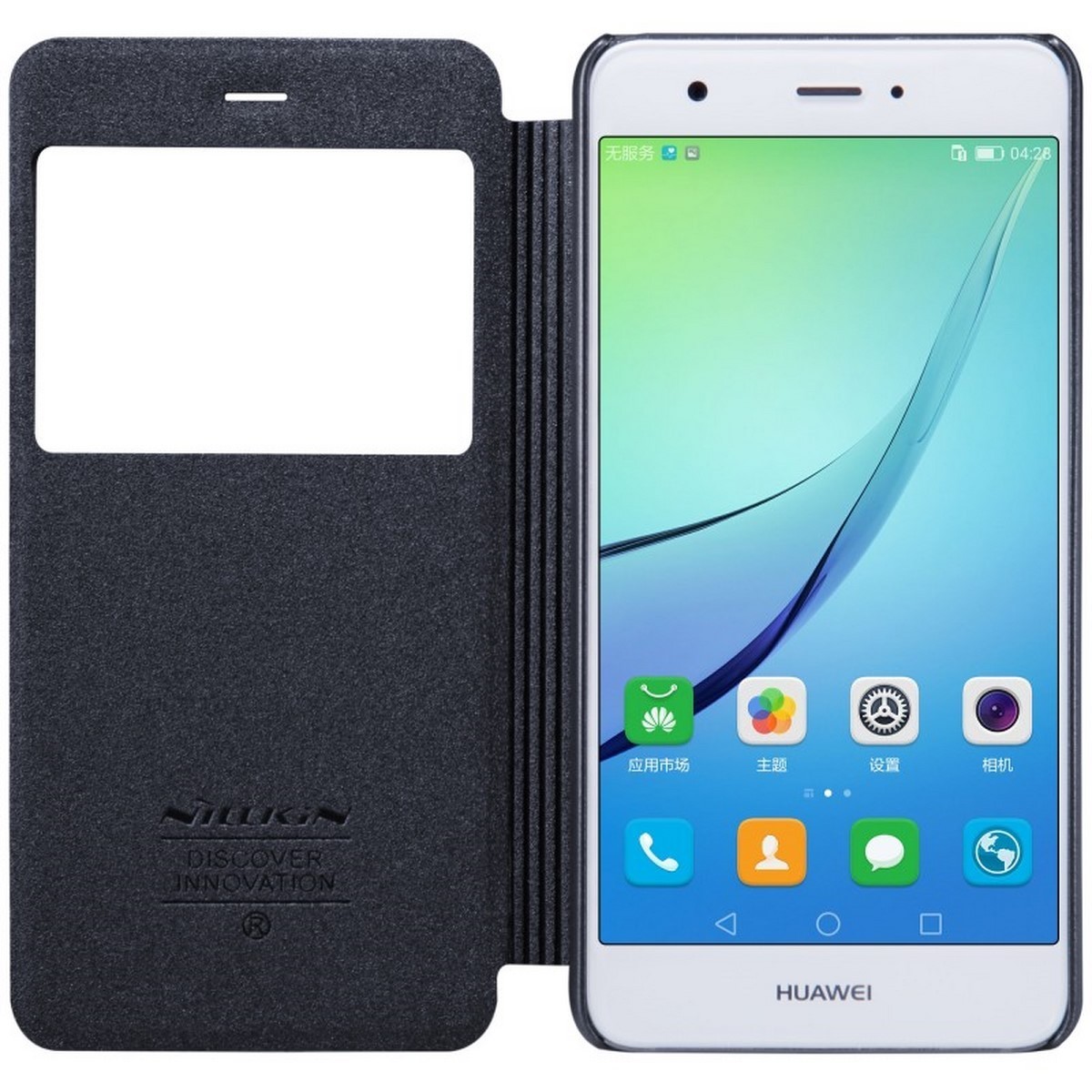 Funda Flip Negra Nillkin Modelo Sparkle para Huawei Nova