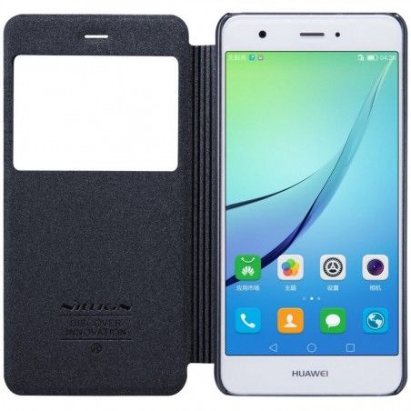 Funda Flip Negra Nillkin Modelo Sparkle para Huawei Nova