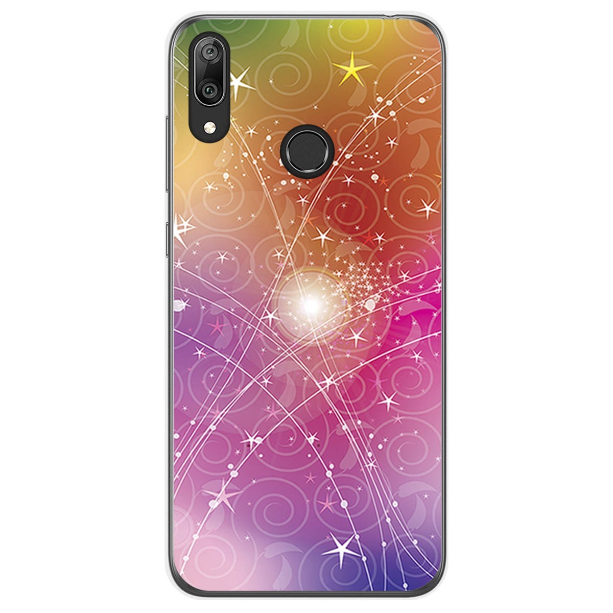 Funda Gel Tpu para Huawei Y7 2019 diseño Abstracto Dibujos
