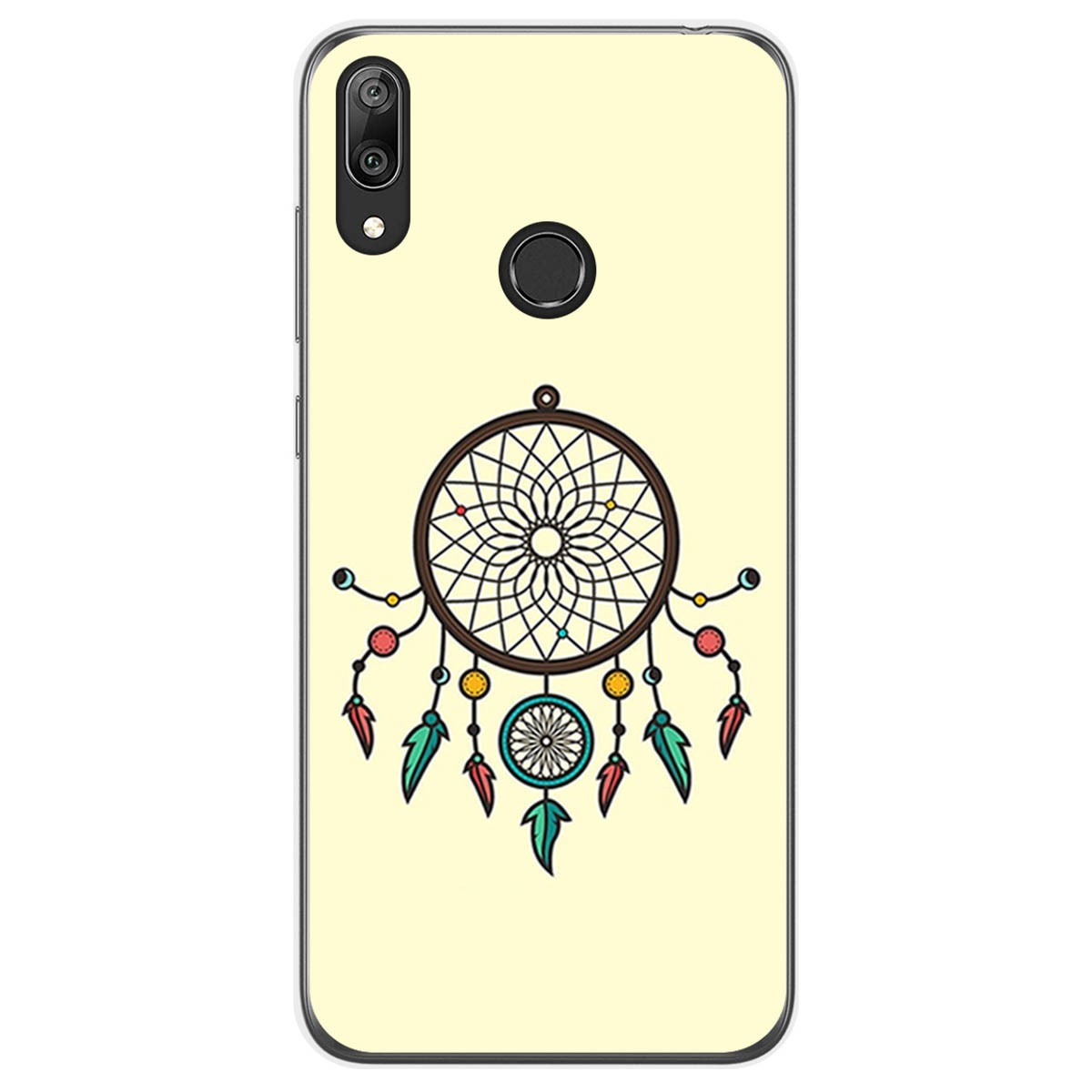 Funda Gel Tpu para Huawei Y7 2019 diseño Atrapasueños Dibujos