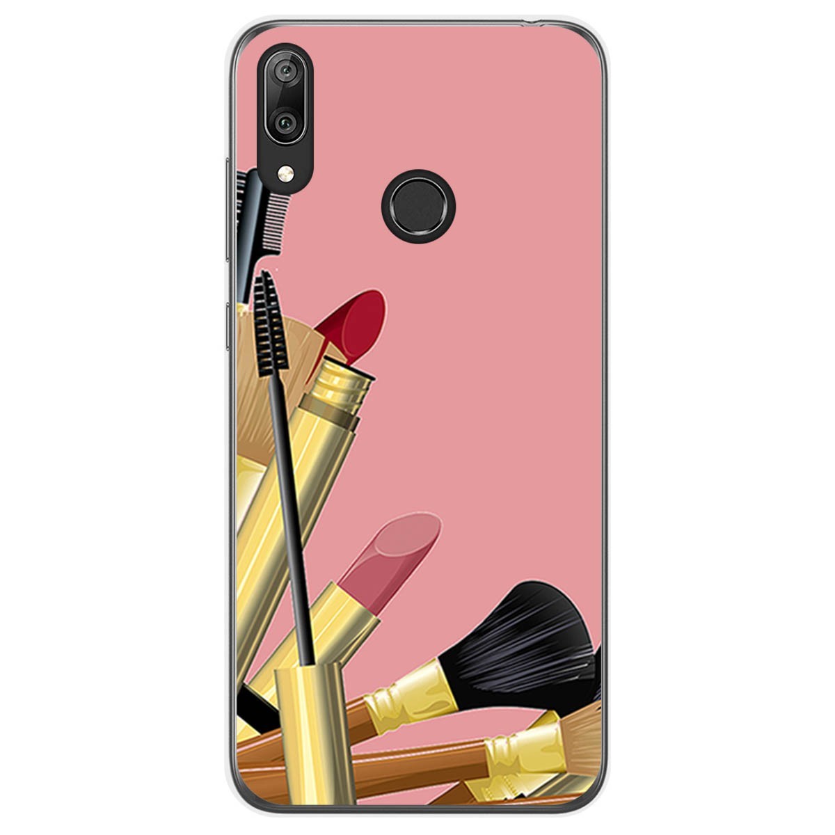Funda Gel Tpu para Huawei Y7 2019 diseño Brochas Dibujos