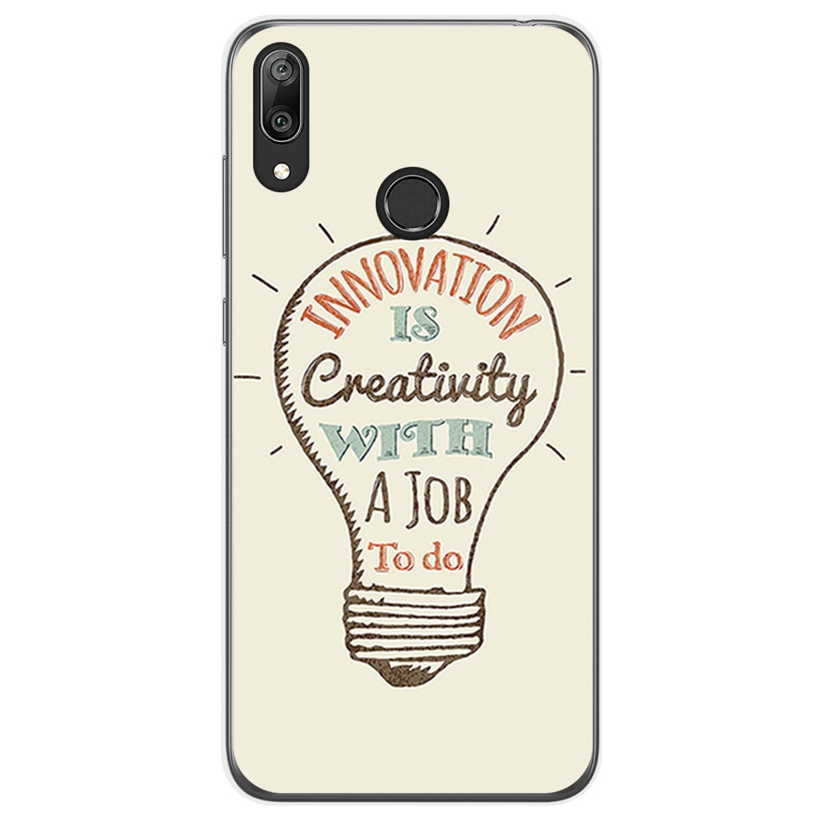 Funda Gel Tpu para Huawei Y7 2019 diseño Creativity Dibujos