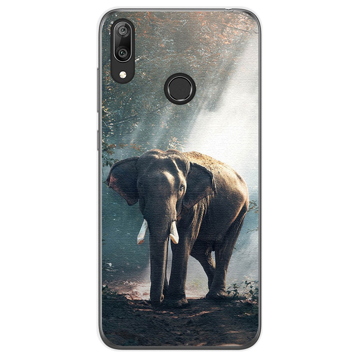 Funda Gel Tpu para Huawei Y7 2019 diseño Elefante Dibujos