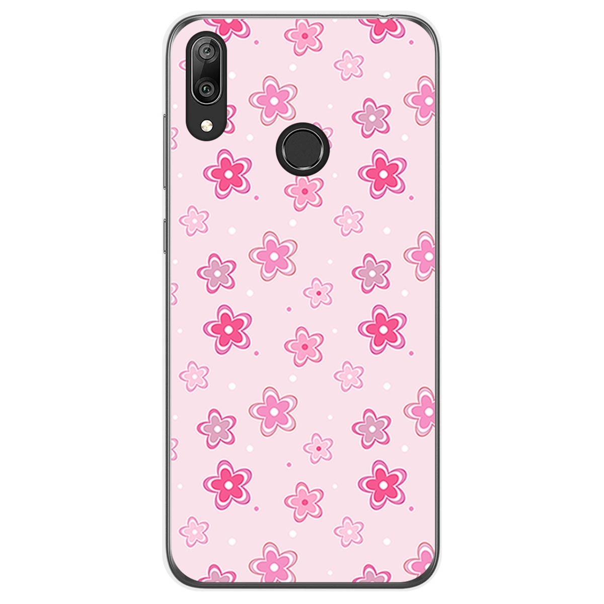 Funda Gel Tpu para Huawei Y7 2019 diseño Flores Dibujos