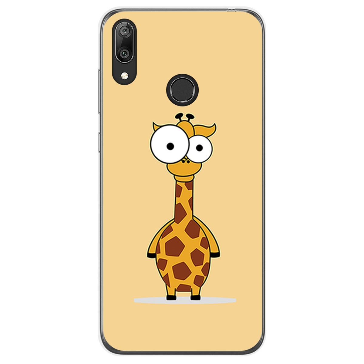 Funda Gel Tpu para Huawei Y7 2019 diseño Jirafa Dibujos
