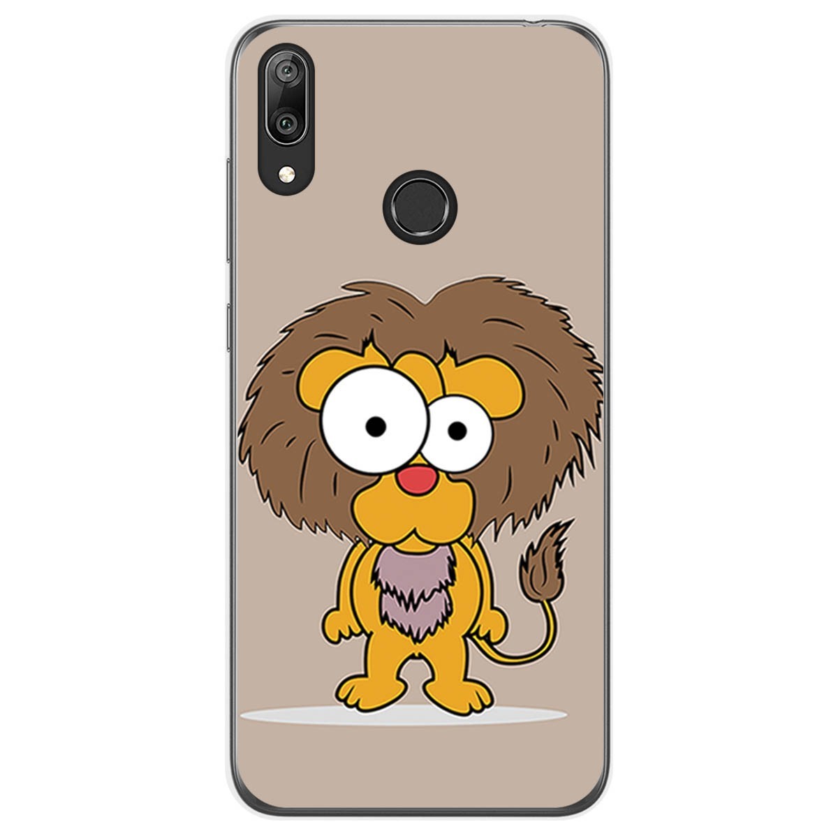 Funda Gel Tpu para Huawei Y7 2019 diseño Leon Dibujos