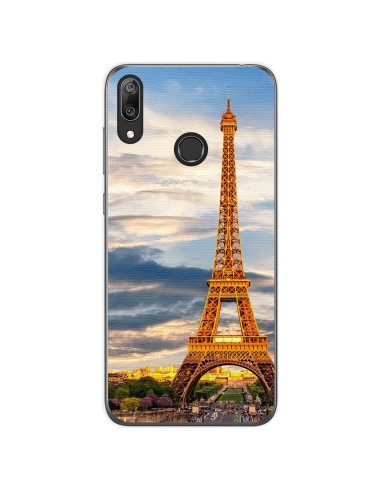 Funda Gel Tpu para Huawei Y7 2019 diseño Paris Dibujos