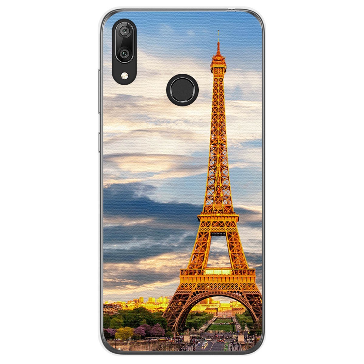 Funda Gel Tpu para Huawei Y7 2019 diseño Paris Dibujos