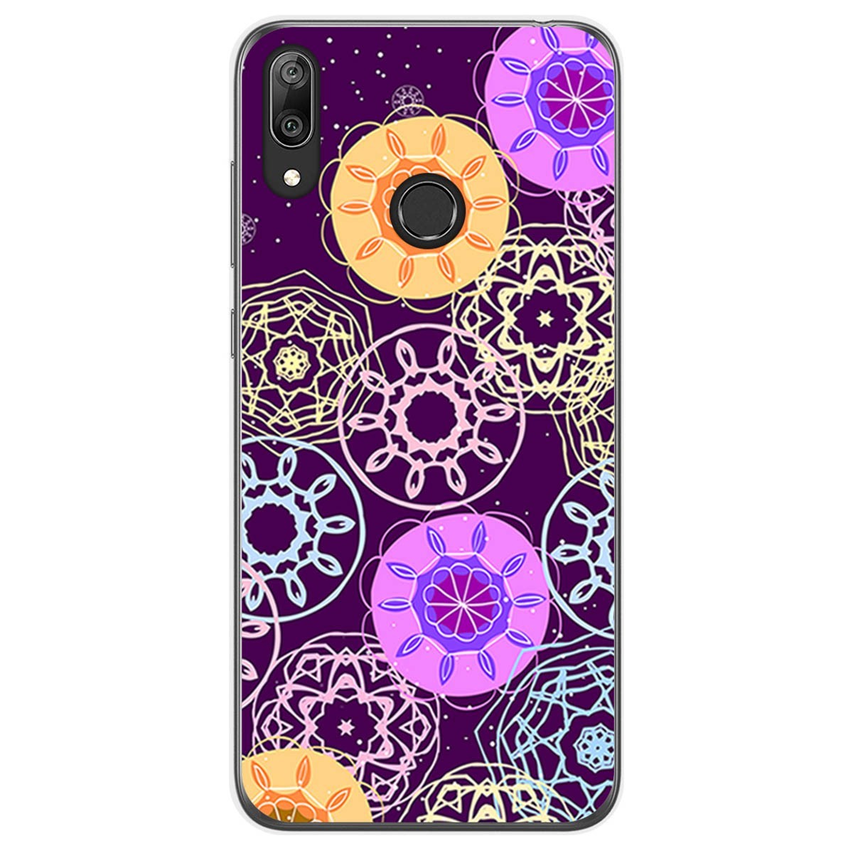 Funda Gel Tpu para Huawei Y7 2019 diseño Radial Dibujos