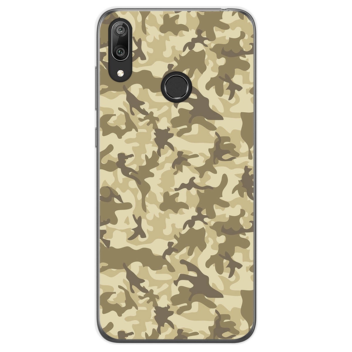 Funda Gel Tpu para Huawei Y7 2019 diseño Sand Camuflaje Dibujos