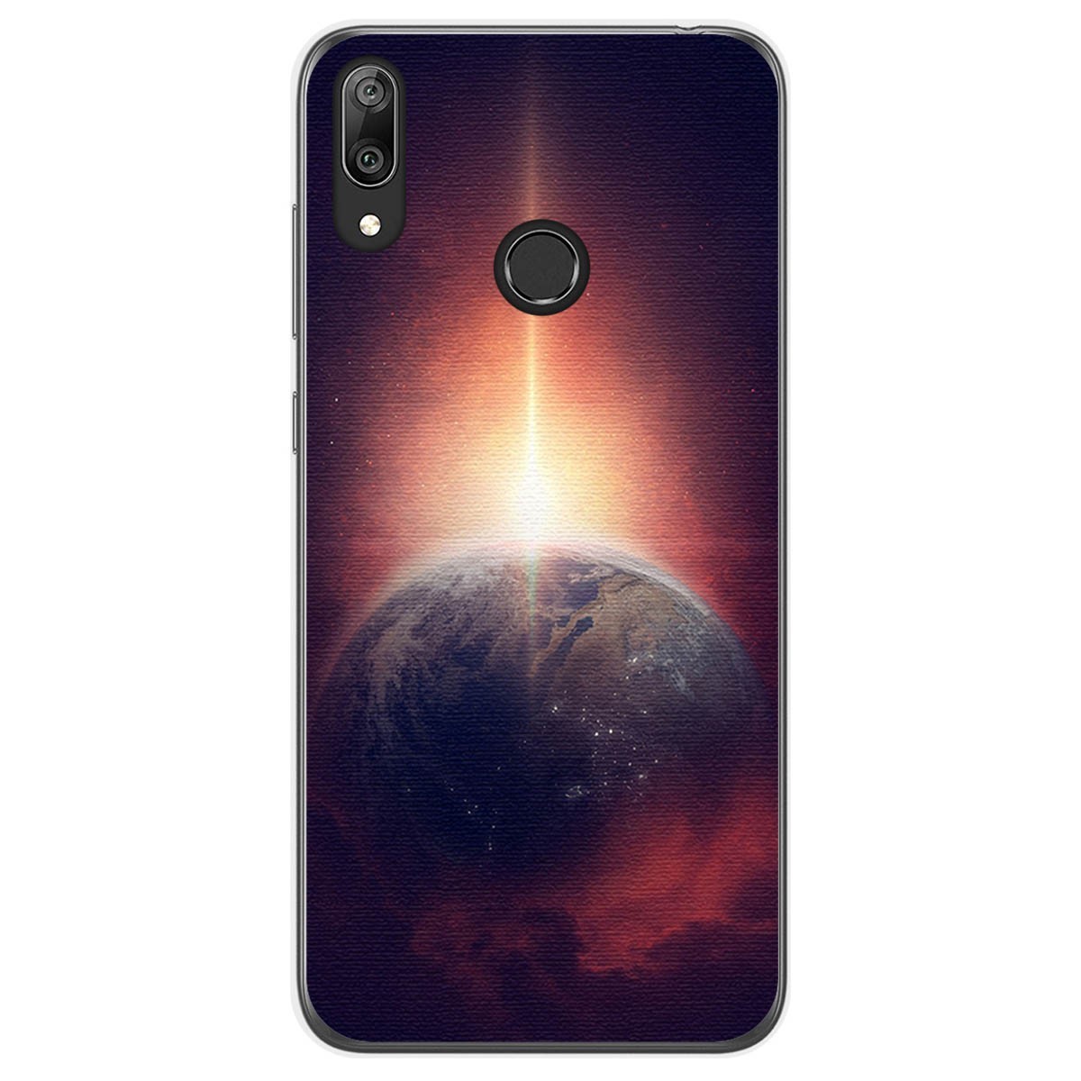 Funda Gel Tpu para Huawei Y7 2019 diseño Tierra Dibujos