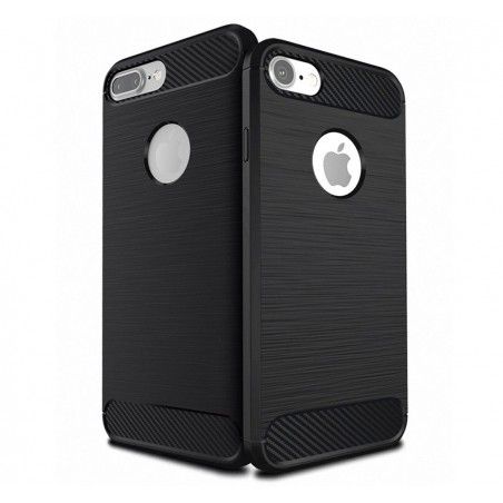 Funda Gel Tpu Tipo Carbon Negra para Iphone 7 /  8