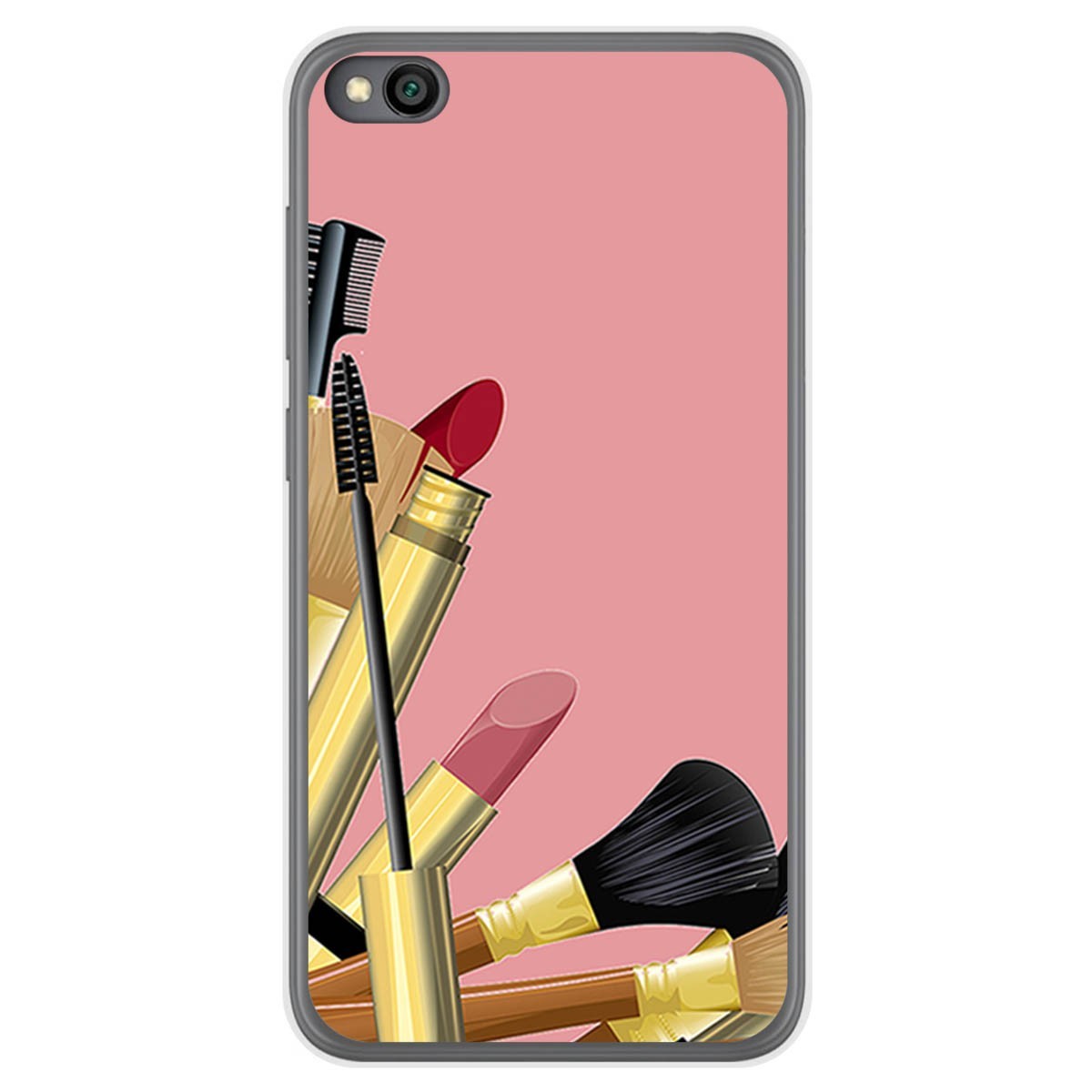 Funda Gel Tpu para Xiaomi Redmi Go diseño Brochas Dibujos