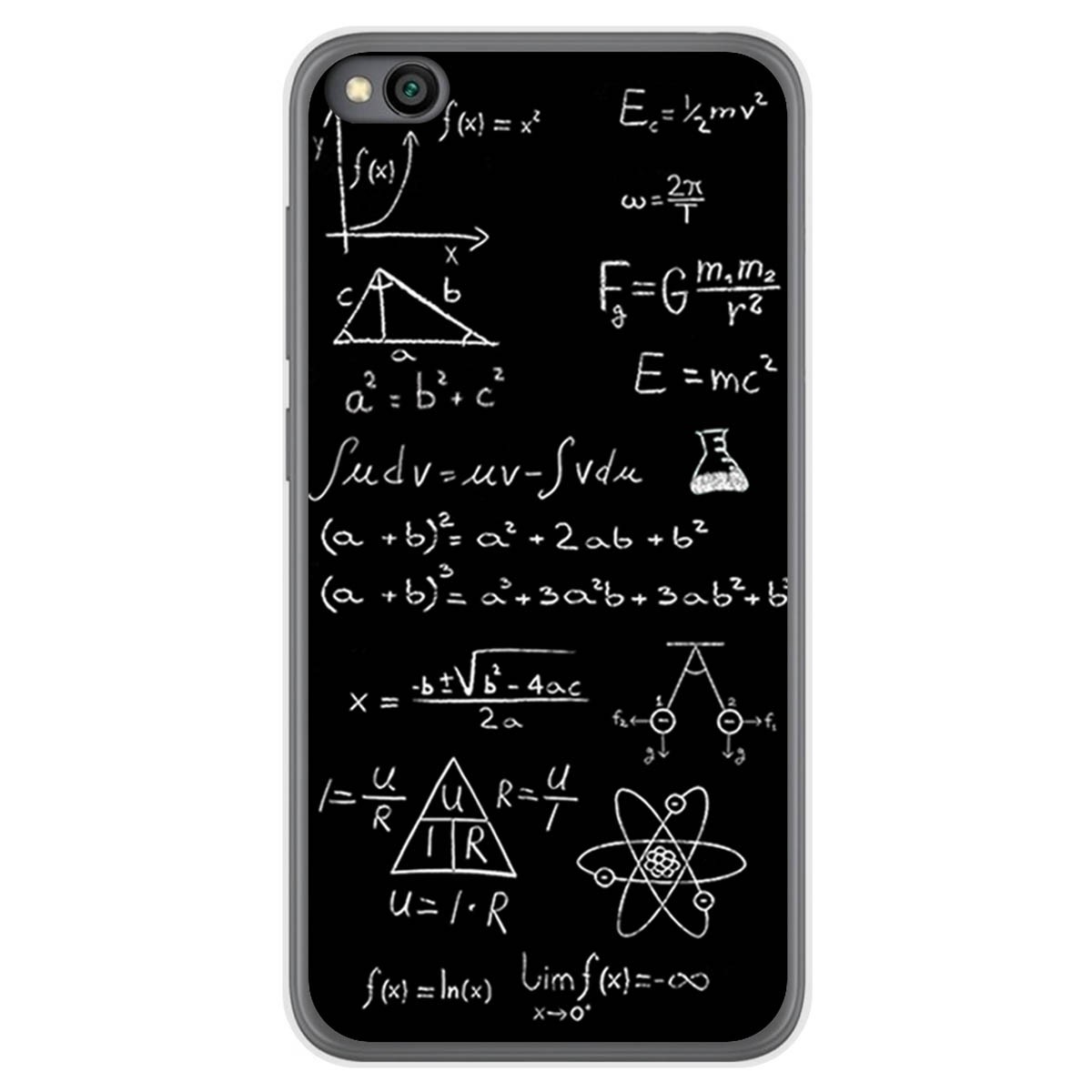 Funda Gel Tpu para Xiaomi Redmi Go diseño Formulas Dibujos