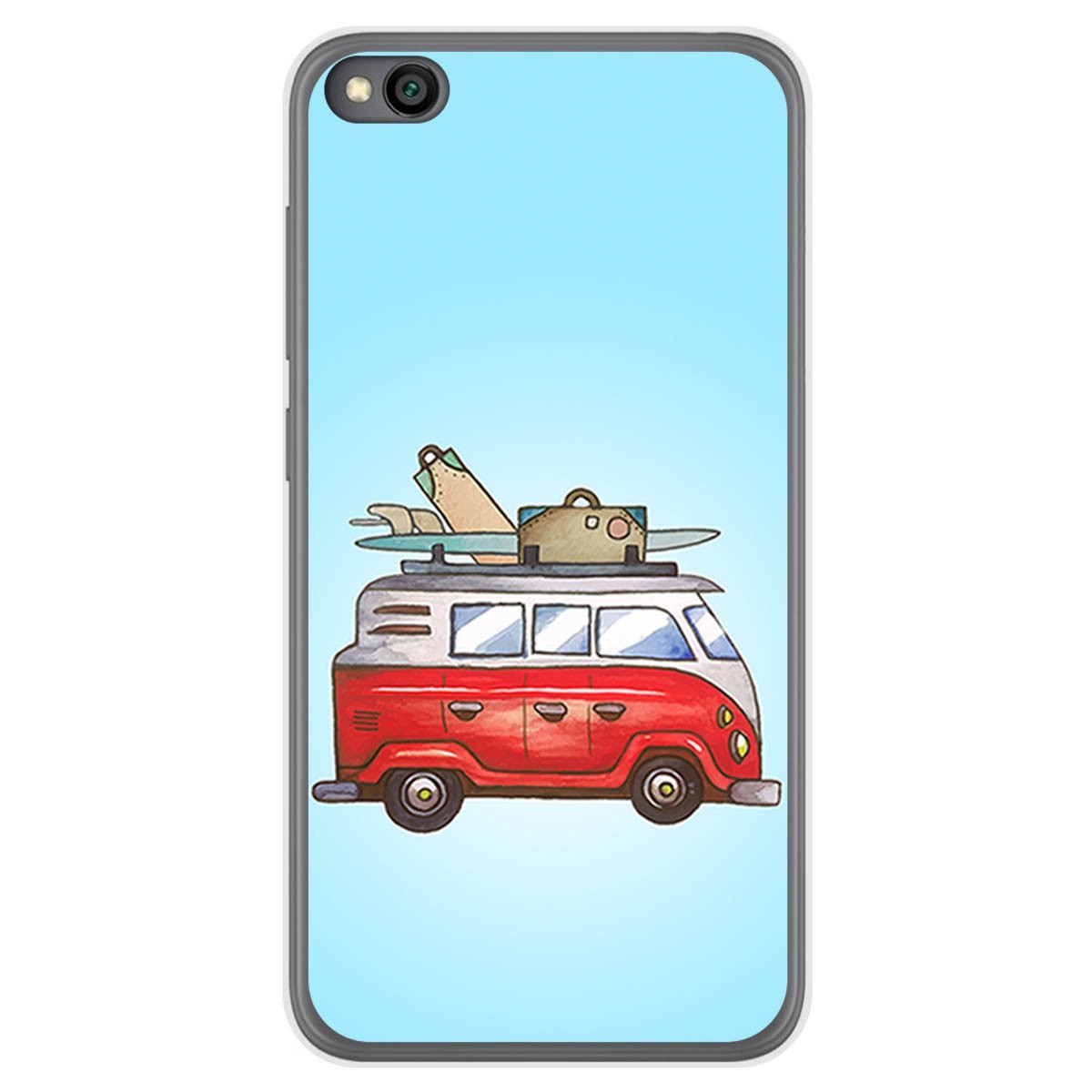 Funda Gel Tpu para Xiaomi Redmi Go diseño Furgoneta Dibujos