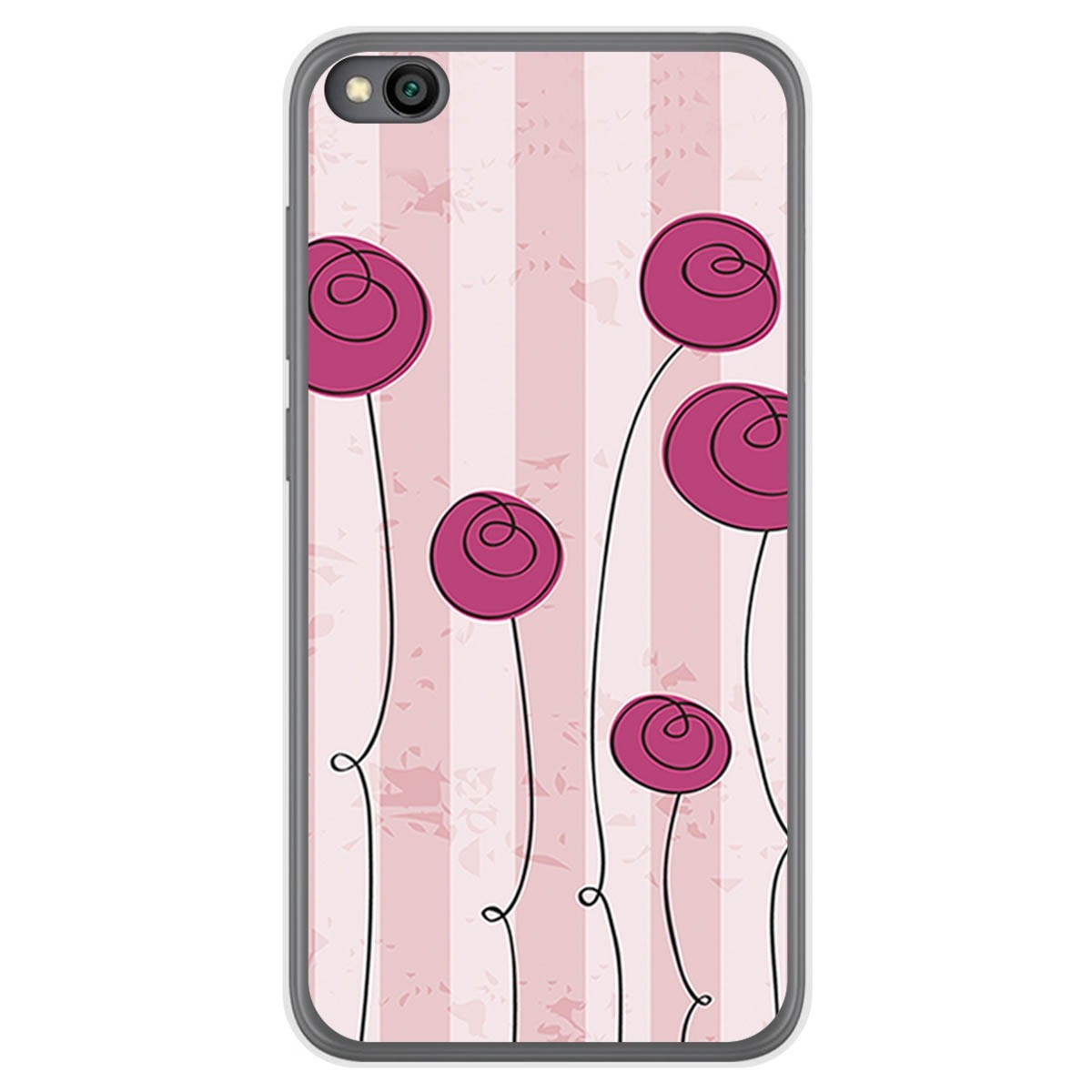 Funda Gel Tpu para Xiaomi Redmi Go diseño Flores Vintage Dibujos