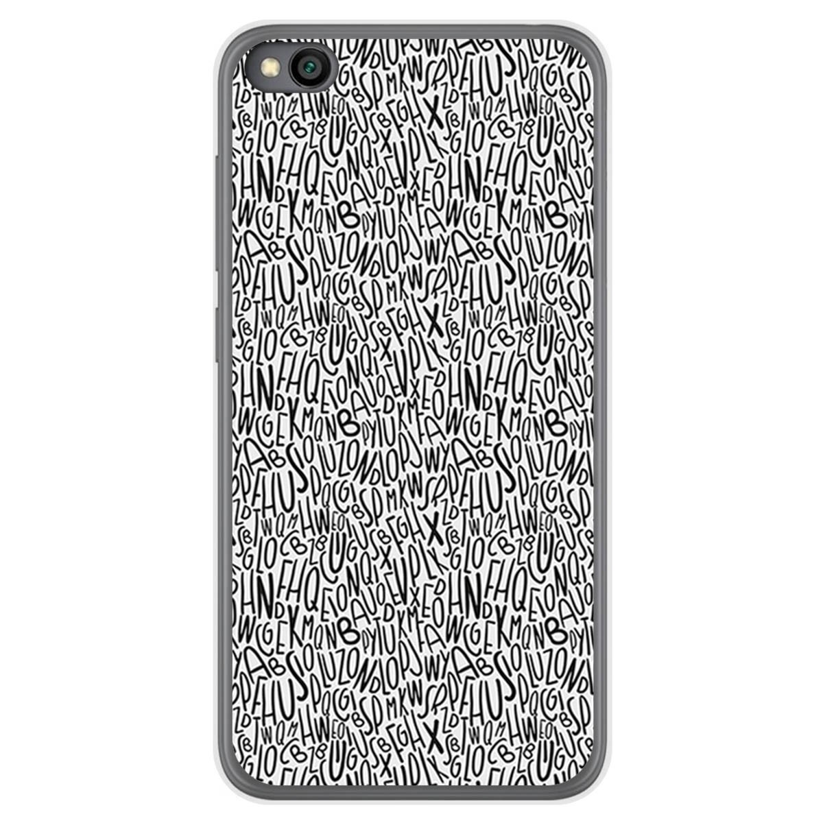 Funda Gel Tpu para Xiaomi Redmi Go diseño Letras Dibujos