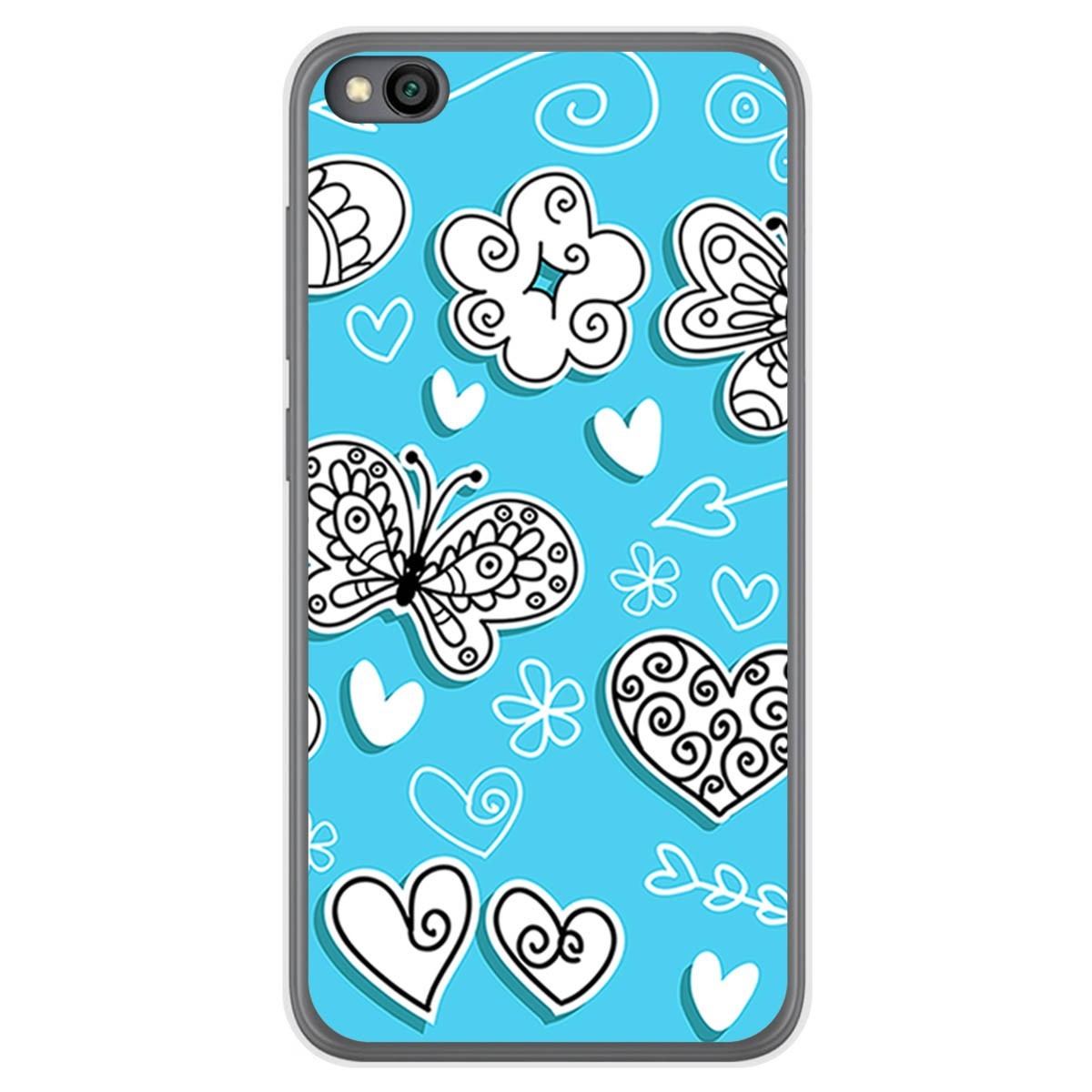 Funda Gel Tpu para Xiaomi Redmi Go diseño Mariposas Dibujos
