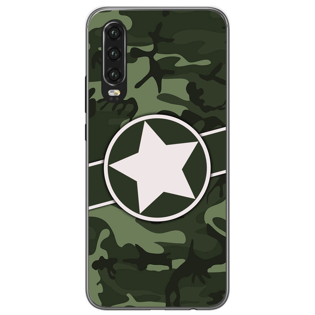 Funda Gel Tpu para Huawei P30 diseño Camuflaje 01 Dibujos