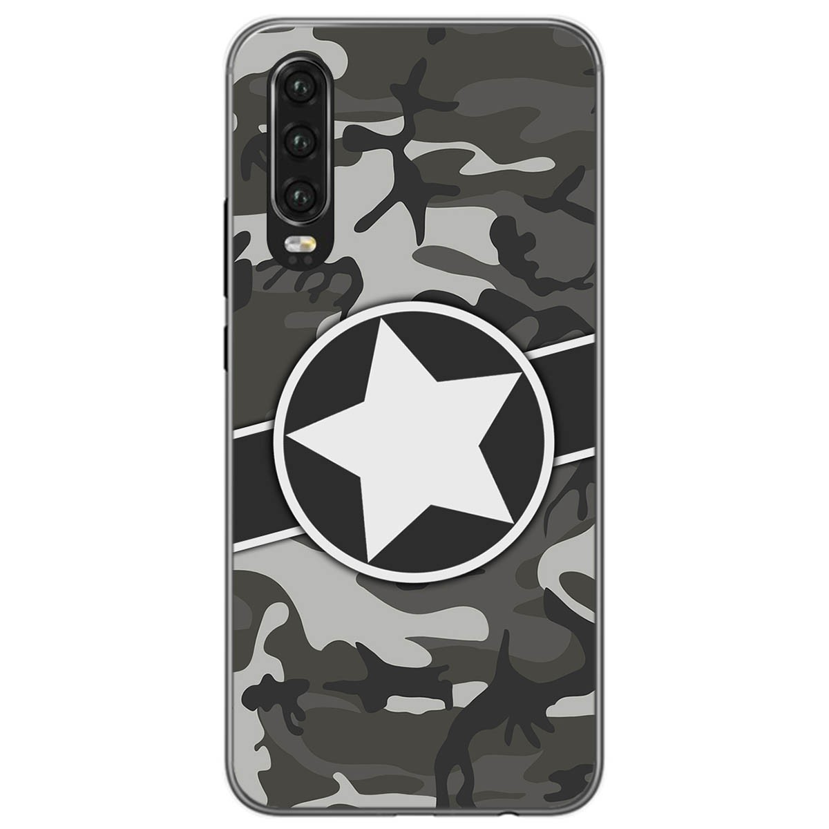 Funda Gel Tpu para Huawei P30 diseño Camuflaje 02 Dibujos