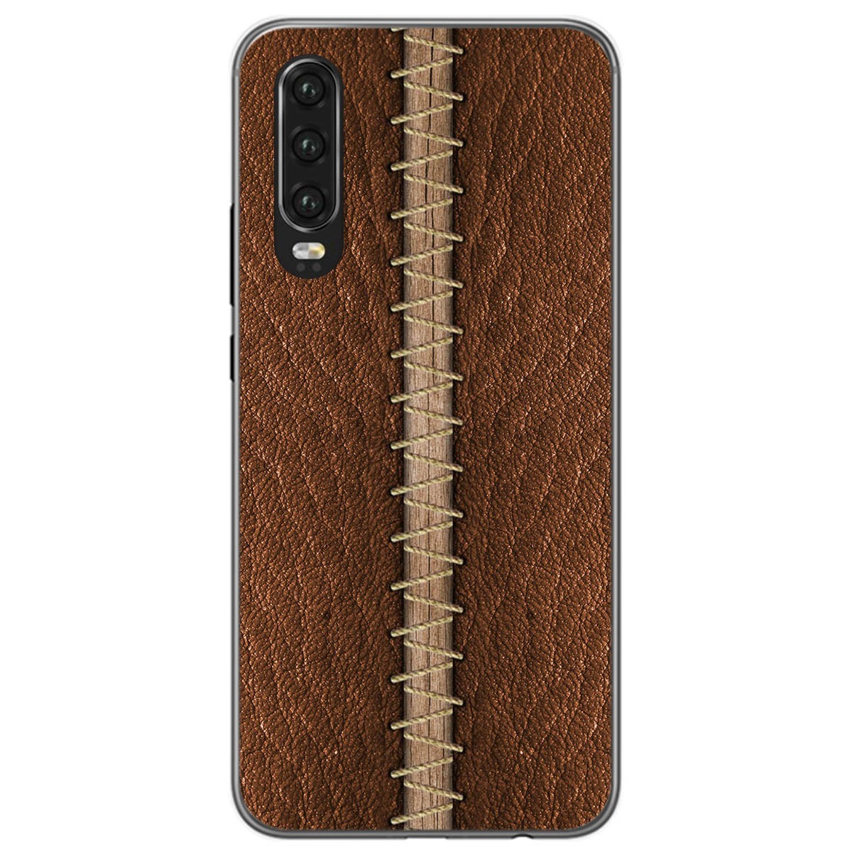 Funda Gel Tpu para Huawei P30 diseño Cuero 01 Dibujos