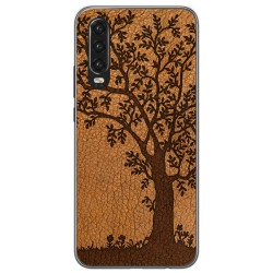 Funda Gel Tpu para Huawei P30 diseño Cuero 03 Dibujos